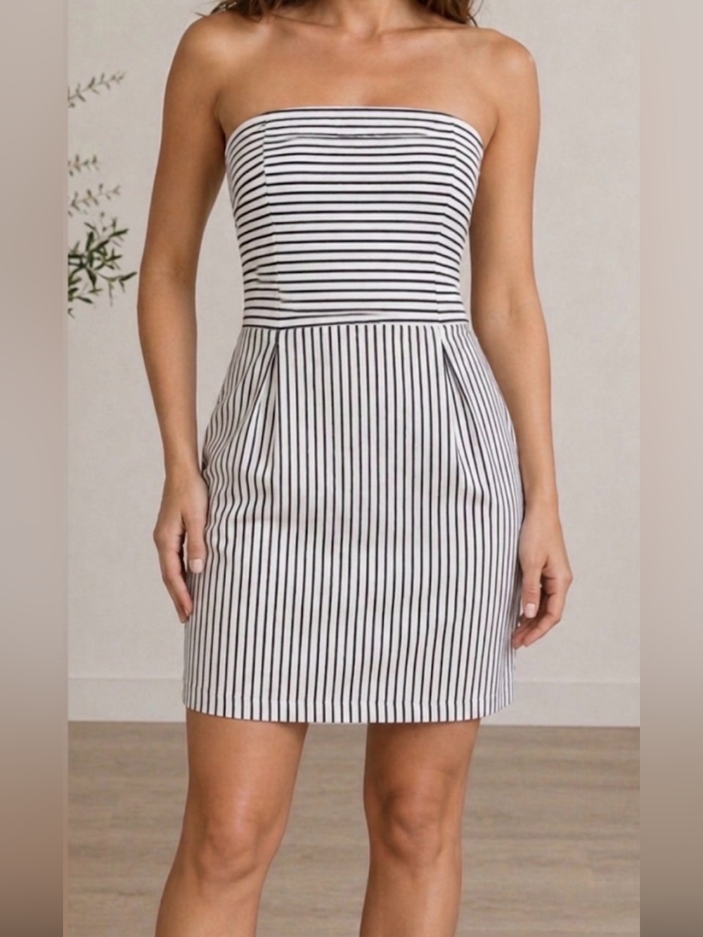 ❤️ Strapless Soft & Stretchy Striped Dress